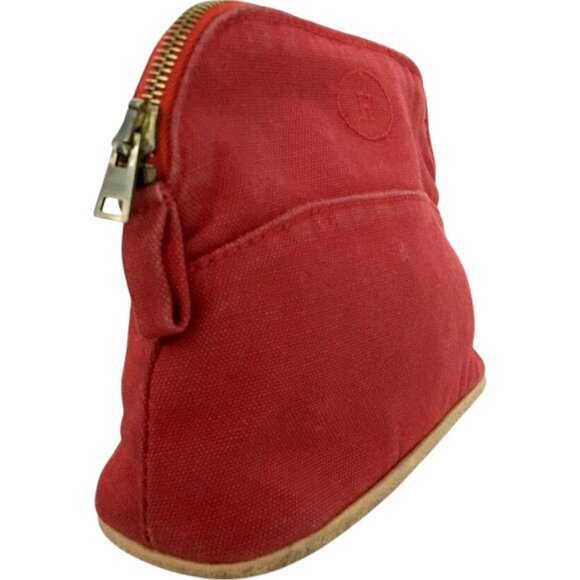 898175BQ (L1) Hermes Clutch Bag Red Canvas - Picture 4 of 9